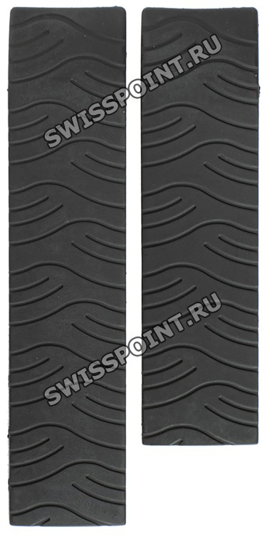 Черный ремешок Tissot T610014636, резиновый, 20/20, без замка, для часов Tissot T-Race T011.414, T011.417, T372, T373, T472