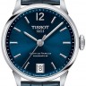 Синий кожаный ремешок Tissot T610041860, теленок, 16/14, без замка, для часов Tissot Chemin Des Tourelles T099.207