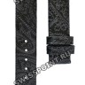 Черный кожаный ремешок Tissot T610026393, теленок, с узором, 14/14, без замка, для часов Tissot T-Wave L852