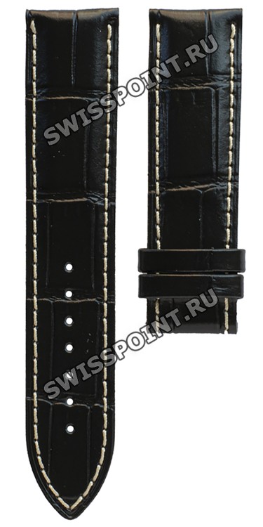 Черный кожаный ремешок Certina C610015679, 21/20, теленок, имитация крокодила, без замка, для часов Certina DS Podium C001.414