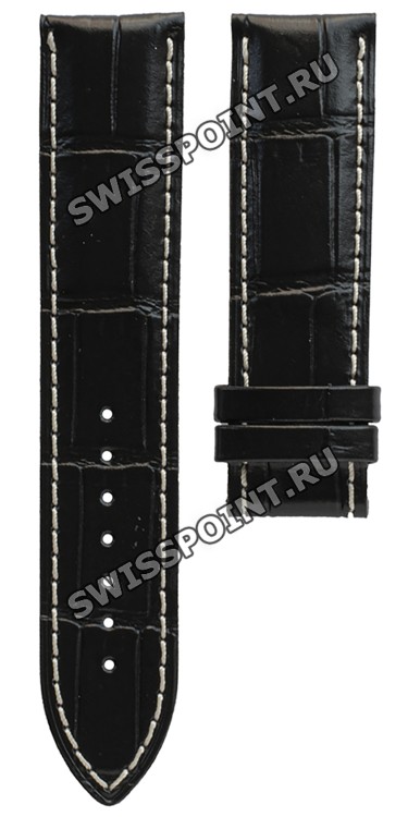 Черный кожаный ремешок Certina C610015679, 21/20, теленок, имитация крокодила, без замка, для часов Certina DS Podium C001.414