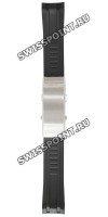 Черный каучуковый ремешок Certina C603020937, 21/19, стальная клипса, для часов Certina DS Action C032.407.17.051.00, C032.407.17.051.60