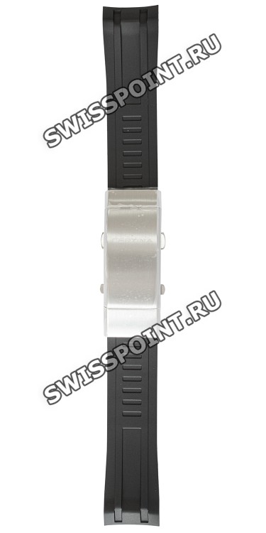 Черный каучуковый ремешок Certina C603020937, 21/19, стальная клипса, для часов Certina DS Action C032.407.17.051.00, C032.407.17.051.60