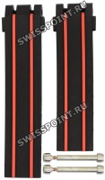 Черный каучуковый ремешок Tissot T610036567, без замка, для часов Tissot T-Race T092.417, T092.427 MotoGP