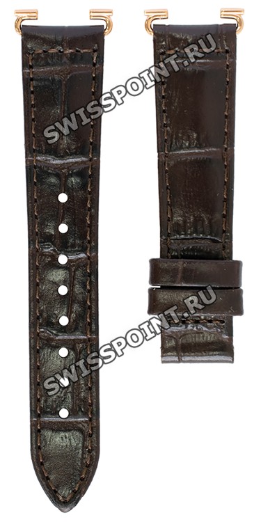 Коричневый кожаный ремешок Tissot T610044557, теленок, 16/14, без замка, для часов Tissot Heritage Porto Mechanical T128.505, T128.509