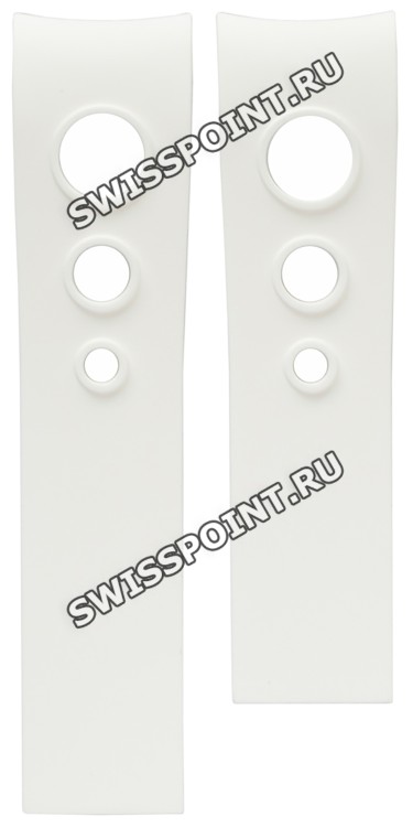 Белый силиконовый ремешок Certina C610016250, интегрированный, с отверстиями, без замка, для часов Certina DS Rookie C016.410, C016.417