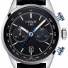 Черный кожаный ремешок Tissot T610037467, 22/20, синяя прострочка, без замка, для часов Tissot V8 Alpine T100.427, T106.417, T123.427, T123.610