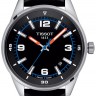 Черный кожаный ремешок Tissot T610037467, 22/20, синяя прострочка, без замка, для часов Tissot V8 Alpine T100.427, T106.417, T123.427, T123.610