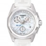 Белый силиконовый ремешок Tissot T610027319, без замка, для часов Tissot PRC 100 T008.217.17.116.00 Danica Patrick