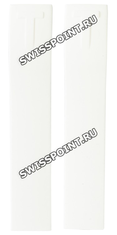 Белый силиконовый ремешок Tissot T610027319, без замка, для часов Tissot PRC 100 T008.217.17.116.00 Danica Patrick