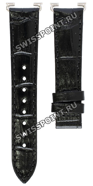 Черный кожаный ремешок Tissot T610044559, теленок, 16/14, без замка, для часов Tissot Heritage Porto Mechanical T128.505, T128.509