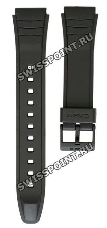 Черный полимерный ремешок 10160334 для часов Casio AW-49H, AW-49HE, AW-49H-1B, AW-49H-1E, AW-49H-7B, AW-49H-7E