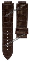 Коричневый кожаный ремешок Tissot T610030949, теленок, имитация крокодила, с вырезом, 24/22, без замка, для часов Tissot TXL T061.717