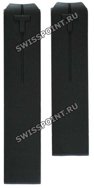 Черный каучуковый ремешок Tissot T610014614, 20/20, без замка, для часов Tissot T-Touch Z252/352, Z253/353