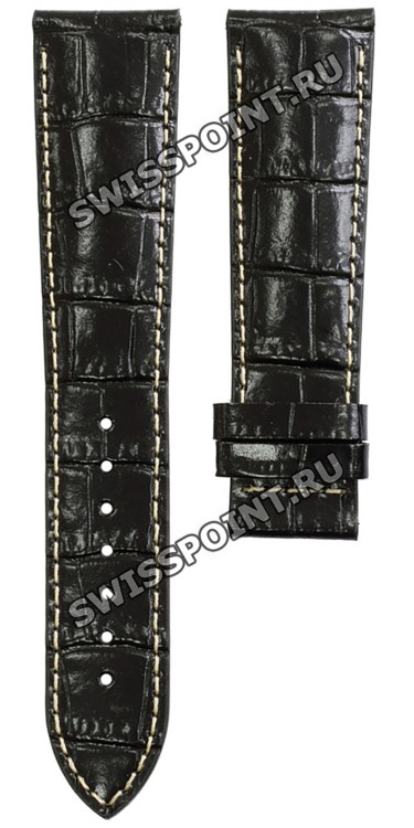 Черный кожаный ремешок Certina C610014940, теленок, имитация крокодила, 21/18, без замка, для часов Certina DS Podium C001.427, C001.617, C001.639