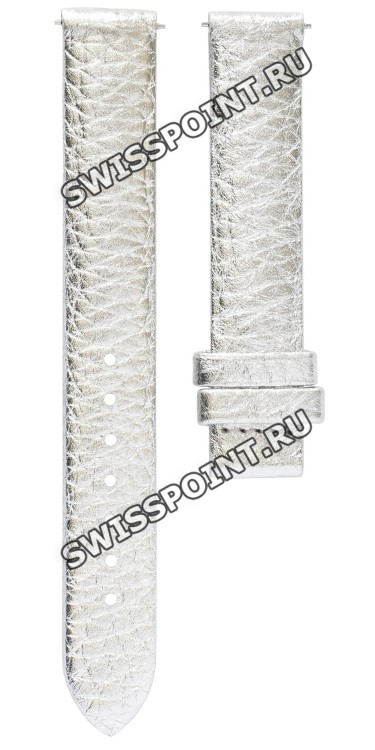 Серебристый кожаный ремешок Tissot T610026396, имитация крокодила, 14/14, без замка, для часов Tissot T-Wave L852