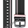 Черный полимерный ремешок Casio 10561438 розовая полоса для часов Casio BGS-100RT-1A