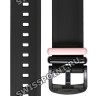 Черный полимерный ремешок Casio 10561438 розовая полоса для часов Casio BGS-100RT-1A