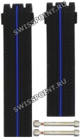 Черный каучуковый ремешок Tissot T610040209, без замка, для часов Tissot T-Race T092.417, T092.427 MotoGP 2017