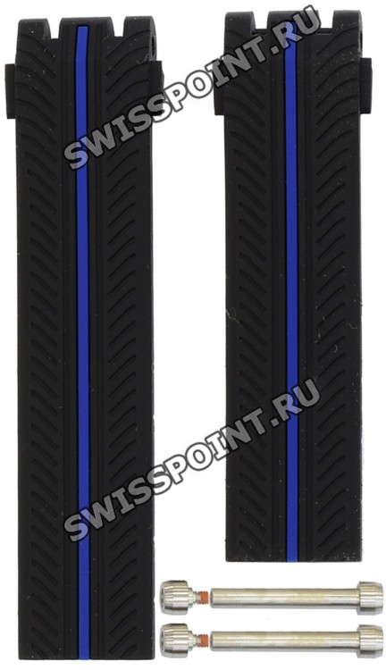Черный каучуковый ремешок Tissot T610040209, без замка, для часов Tissot T-Race T092.417, T092.427 MotoGP 2017