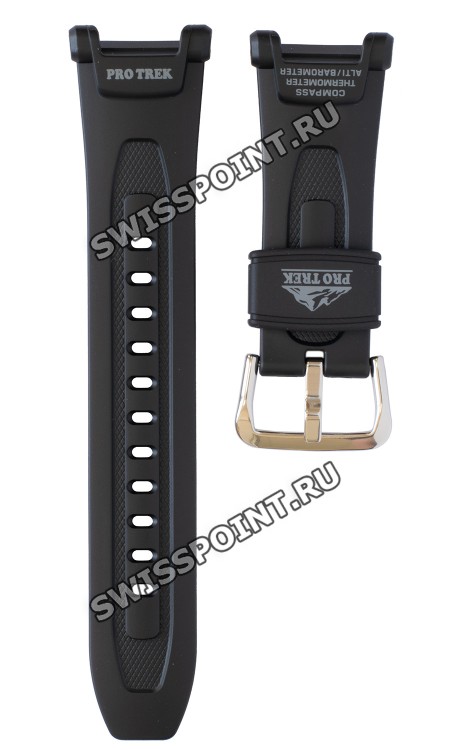 Черный полимерный ремешок Casio 10036568, стальная пряжка, для часов Casio Pro Trek PRG-40, PRG-240