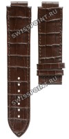 Коричневый кожаный ремешок Tissot T610030950, удлиненный, 24/22, с вырезом, без замка, для часов Tissot TXL T061.717
