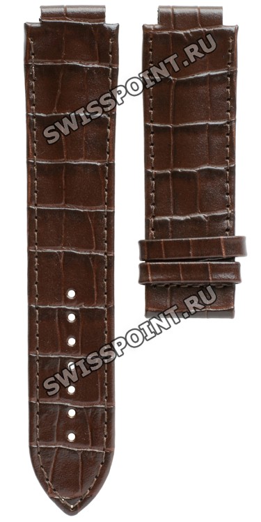 Коричневый кожаный ремешок Tissot T610030950, удлиненный, 24/22, с вырезом, без замка, для часов Tissot TXL T061.717