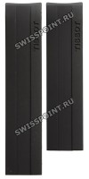 Черный каучуковый ремешок Tissot T610032410, 20/20, интегрированный, без замка, для часов Tissot T-Sport Titanium T069.417, T069417A, T069.439, T069439A