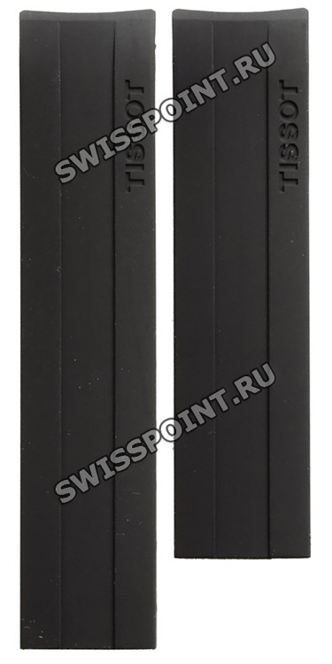 Черный каучуковый ремешок Tissot T610032410, 20/20, интегрированный, без замка, для часов Tissot T-Sport Titanium T069.417, T069417A, T069.439, T069439A