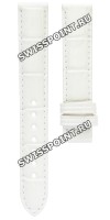 Белый кожаный ремешок Tissot T610027415, теленок, имитация крокодила, 15/14, без замка, для часов Tissot Generosi-T T007.309