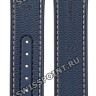 Синий каучуковый ремешок Omega O032RUZ005701 с накладкой из кожи аллигатора, 22/20, длина 100/95, без замка, для часов Omega 2153 Seamaster Planet Ocean III 45.5мм
