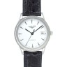 Черный кожаный ремешок Longines L682101262, теленок, 18/16, без замка, для часов Longines Flagship L4.695.6, L4.716.4, L4.716.6, L4.717.4, L4.717.6, L4.722.4, L4.736.4