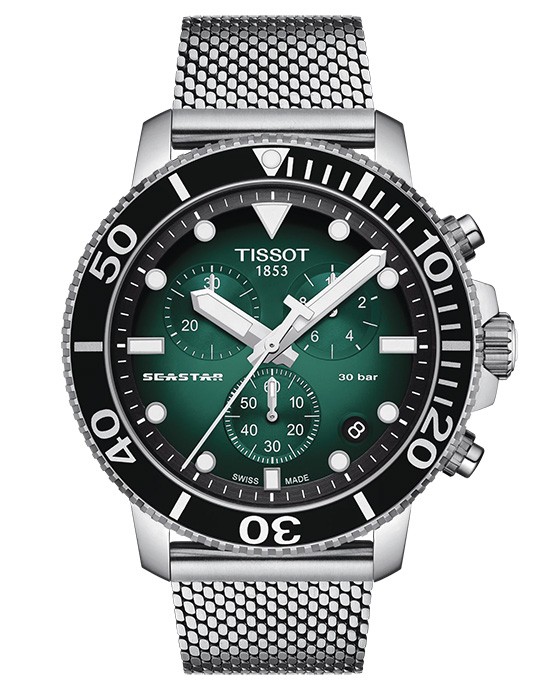 Стальной браслет Tissot T605045261, mesh, миланское плетение, для часовTissot Seastar 1000 T120.417