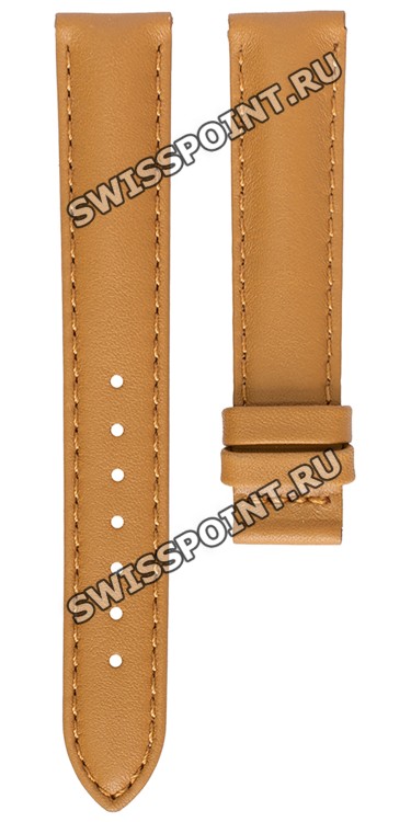 Коричневый кожаный ремешок Tissot T610045075, теленок, 15/14, без замка, для часов Tissot My Lady T930.007