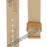 Коричневый кожаный ремешок Tissot T610045075, теленок, 15/14, без замка, для часов Tissot My Lady T930.007