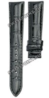 Черный кожаный ремешок Certina C610017803, теленок, имитация крокодила, 17/14, без замка, для часов Certina DS Podium C025.217.16.018.00, C025.217.16.057.00