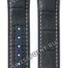Синий каучуковый ремешок Omega O032RUZ005702 с накладкой из кожи аллигатора, 21/18, длина 100/95, без замка, для часов Omega 215.33.44.21.03.001 Seamaster Planet Ocean 600m Co-Axial Master Chronometer 43,5 mm