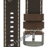 Коричневый кожаный ремешок Tissot T600041405, серая пряжка, 22/22 мм, для часов Tissot Chrono XL T116.617.36.047.00