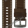 Коричневый кожаный ремешок Tissot T600041405, серая пряжка, 22/22 мм, для часов Tissot Chrono XL T116.617.36.047.00