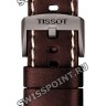 Коричневый кожаный ремешок Tissot T600041405, серая пряжка, 22/22 мм, для часов Tissot Chrono XL T116.617.36.047.00
