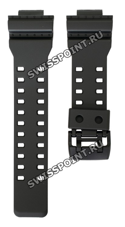 Черный полимерный ремешок Casio 10536683 для часов Casio GA-700-1A, GA-700-1B, GA-700AR-1A, GA-700DC-1A