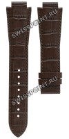 Коричневый кожаный ремешок Tissot T610014560, удлиненный, 24/18 XL, теленок, имитация крокодила, без замка, для часов Tissot TXL, TXS Chrono L864/964, L874/974, L875/975