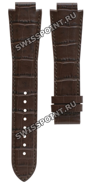 Коричневый кожаный ремешок Tissot T610014560, удлиненный, 24/18 XL, теленок, имитация крокодила, без замка, для часов Tissot TXL, TXS Chrono L864/964, L874/974, L875/975