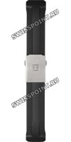 Черный каучуковый ремешок Tissot T603035303, 22/20, интегрированный, титановая клипса, для часов Tissot T-Touch Solar T091.420, T110.420