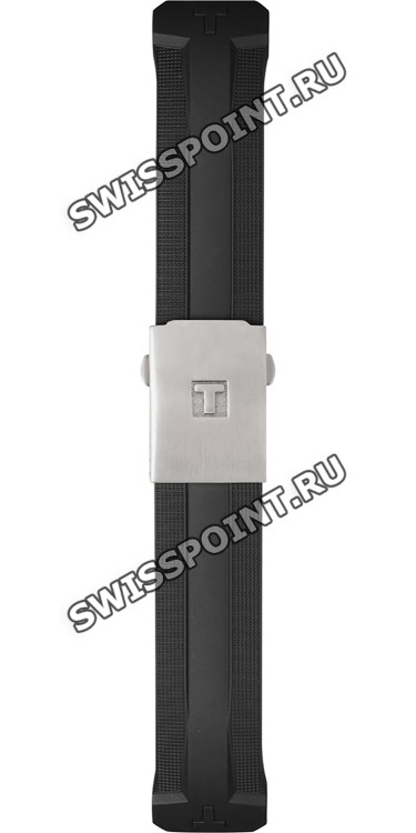 Черный каучуковый ремешок Tissot T603035303, 22/20, интегрированный, титановая клипса, для часов Tissot T-Touch Solar T091.420, T110.420