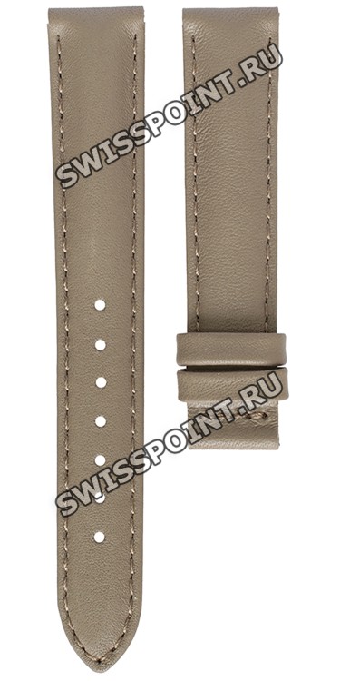 Коричневый кожаный ремешок Tissot T610045078, теленок, 15/14, без замка, для часов Tissot My Lady T930.007