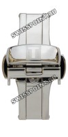 Стальной раскладной замок Tissot T640027104 с кнопками, 18 мм, для кожаного ремешка часов Tissot