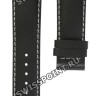Черный кожаный ремешок Tissot T610027944, теленок, 20/18, белая прострочка, без замка, для часов Tissot Quadrato T005.507