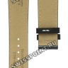 Черный кожаный ремешок Tissot T610027944, теленок, 20/18, белая прострочка, без замка, для часов Tissot Quadrato T005.507