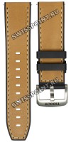 Коричневый силиконовый ремешок Tissot T603047777 с кожаной накладкой, 23/22, титановая пряжка, для часов Tissot T-Touch Connect Solar T121.420.47.051.08